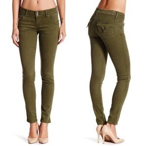 Hudson Olive Green Women's Slim Fit Jeans Sz 30 Stretch Skinny